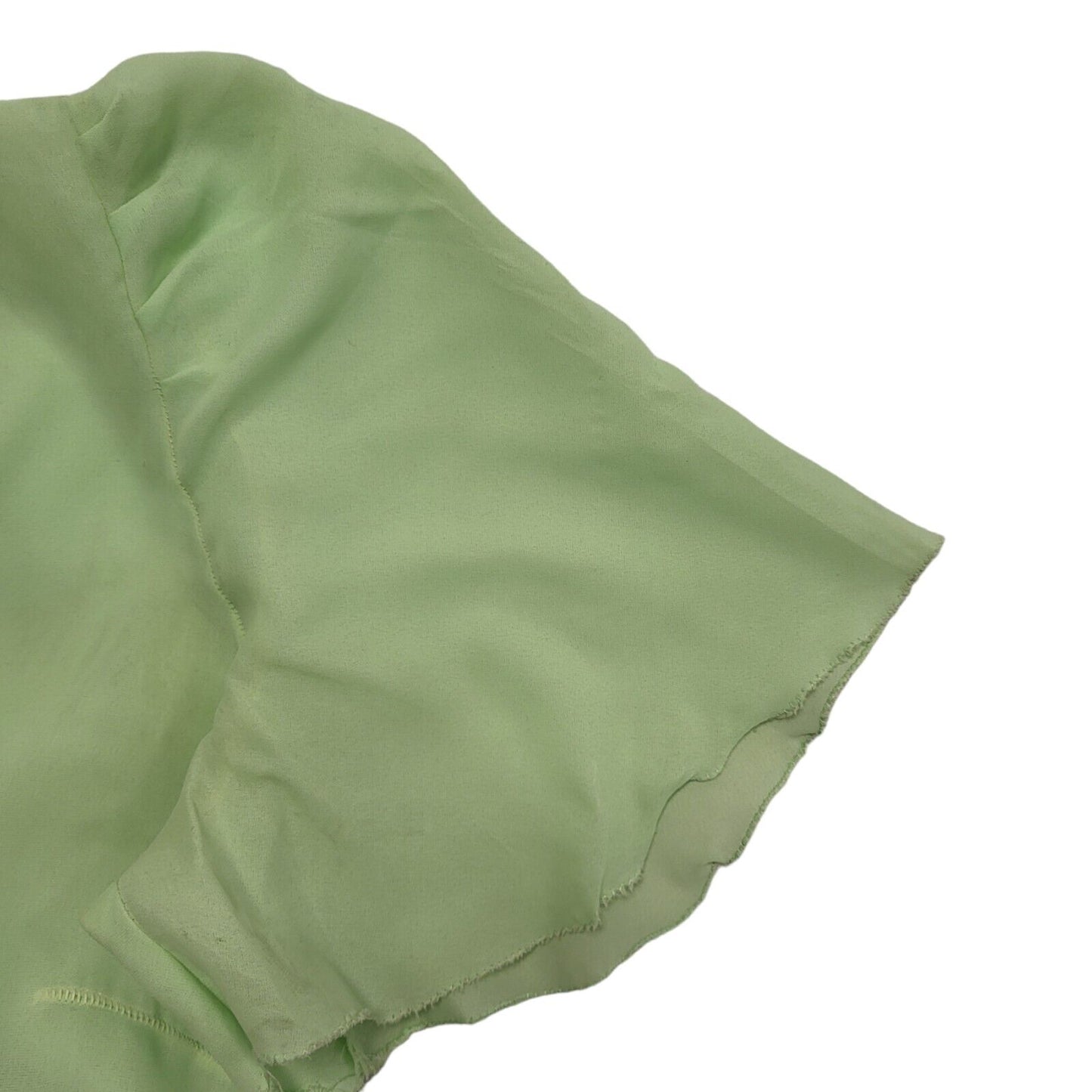 70s Vintage Pale Green A-Line Lightweight Daywear Dress Women's Size 14-16