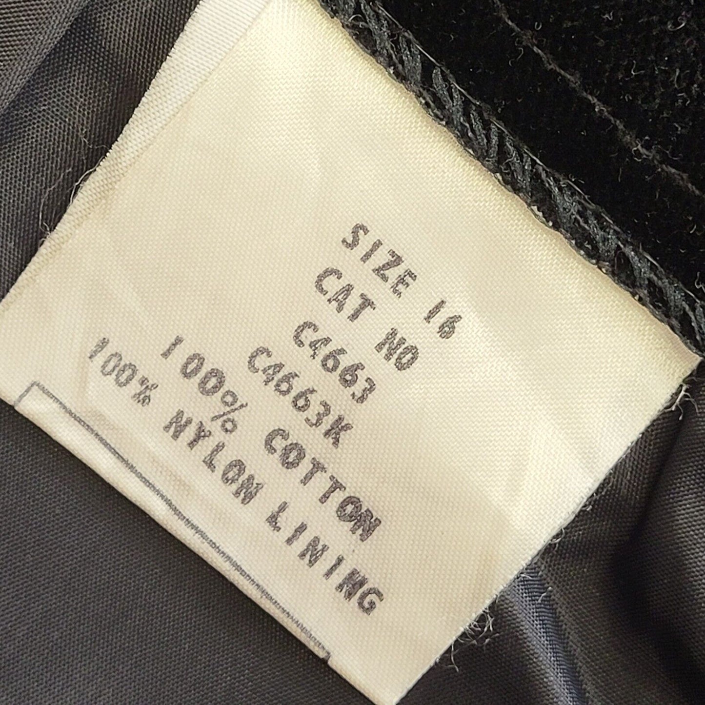 Vintage 80's Black Velour Midi Skirt Womens UK Size 14 W30
