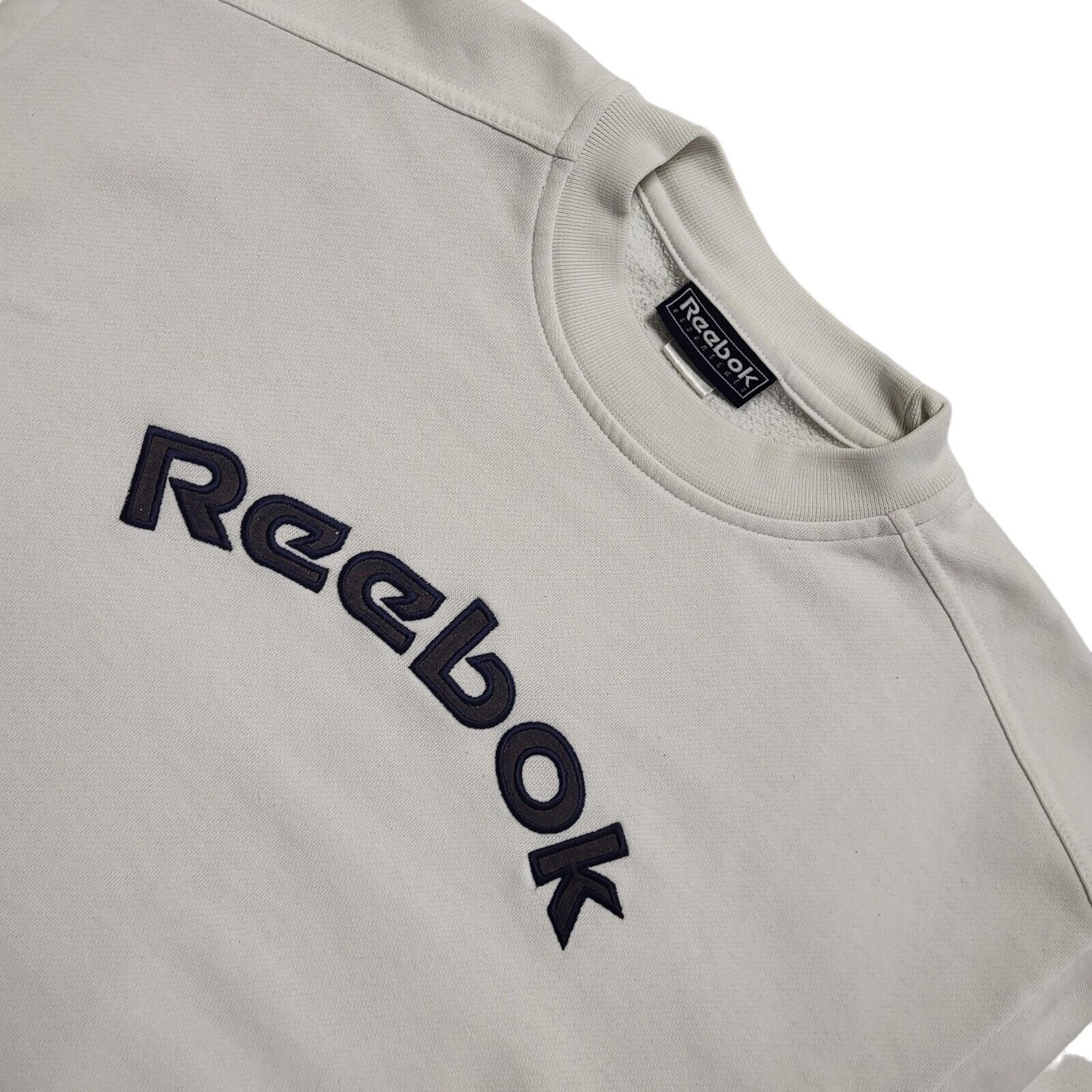 Reebok Essentials Spell Out  Vintage 90s White Sweatshirt Women's Size UK 12