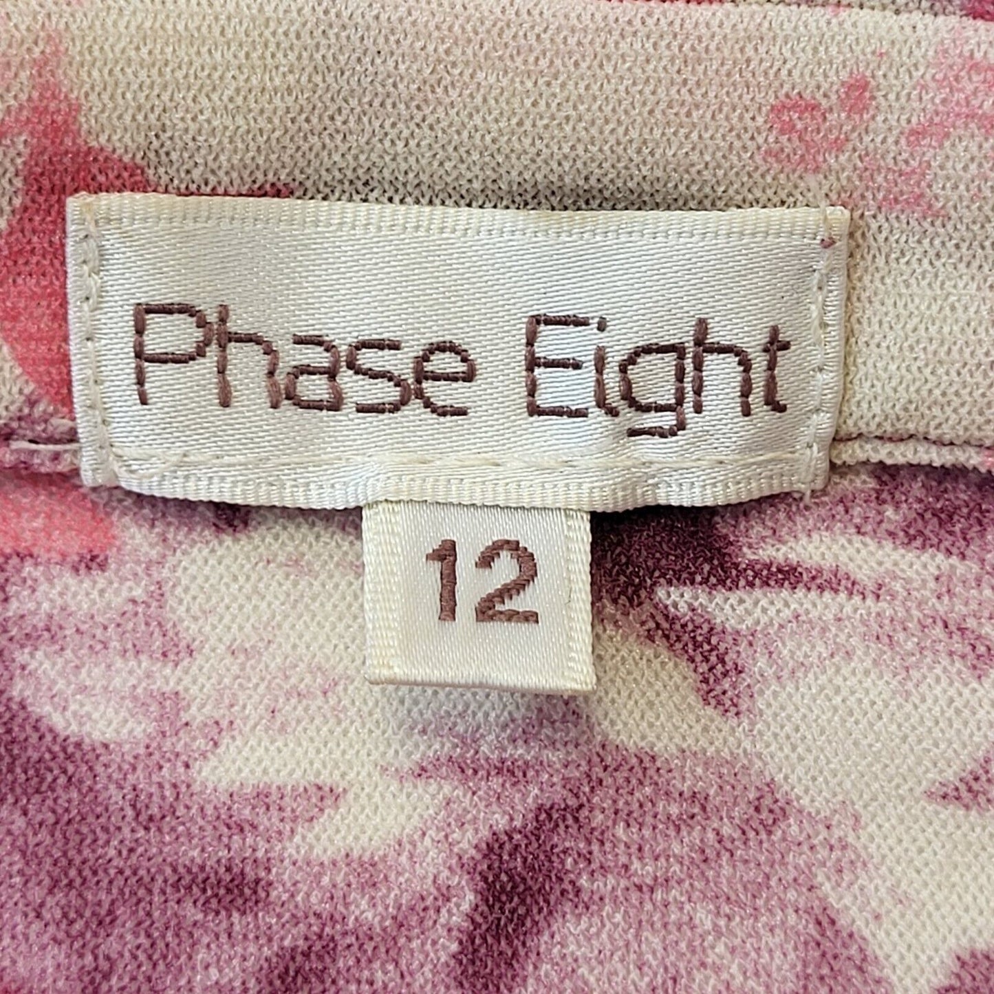 Phase Eight 90s Vintage Pink Floral Button Up Long Sleeve Shirt Women's 12