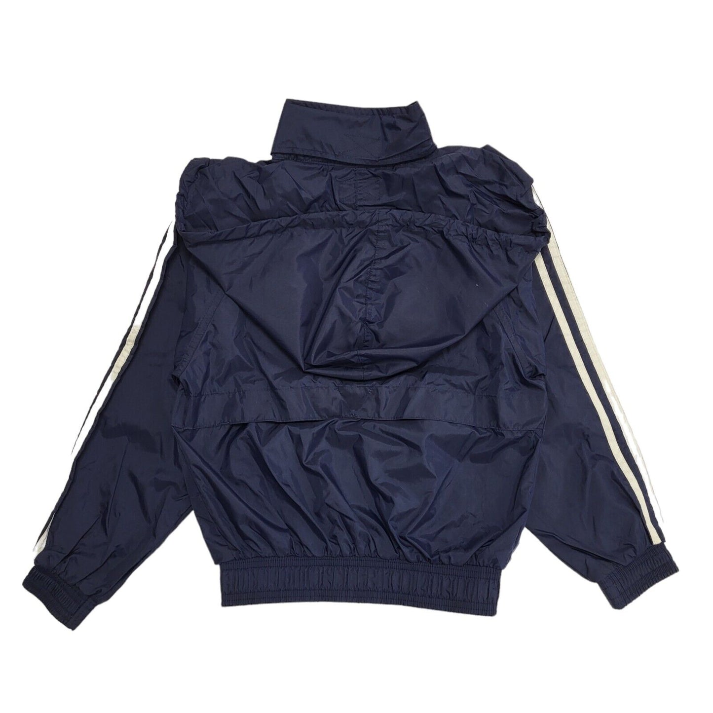 Adidas 90s Vintage Blue Hooded Zip Up Jacket Kids Size Small