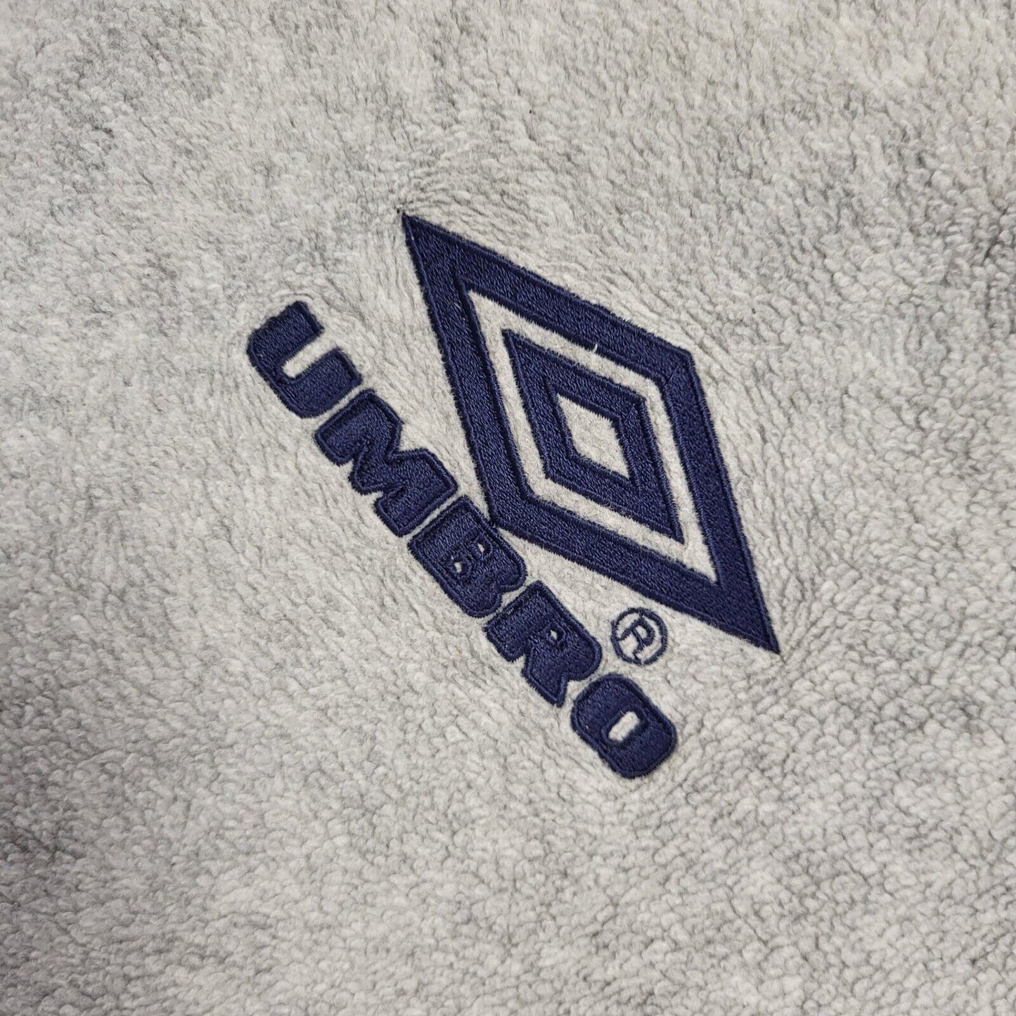 Umbro Grey Vintage 90's Fleece Track Top Jacket UK Men's Size XL