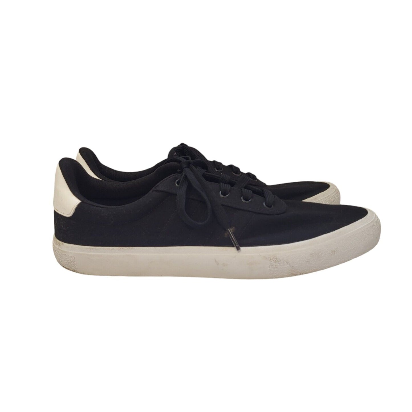 Adidas Black & White Lace-up Sports Casual Trainers Uk Men's Size 11
