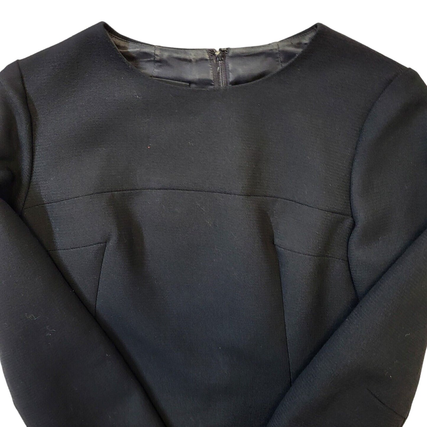 Louis Feraud  60's Vintage Black Long Sleeve Dress Womens Dress UK 12
