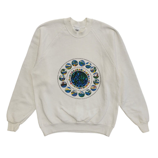 Oriana Cruise Ship Vintage 90's White Long Sleeve Sweatshirt Uk Men's Size L