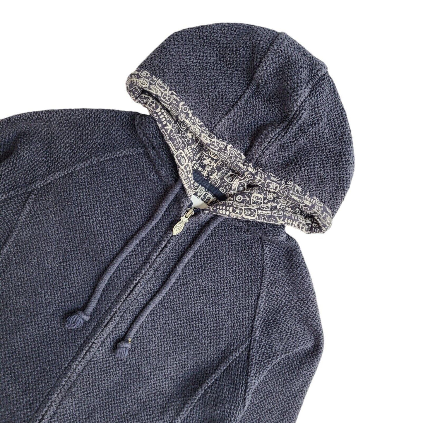 Weird Fish Vintage Y2K Blue Hooded Jacket UK Women's Size 12