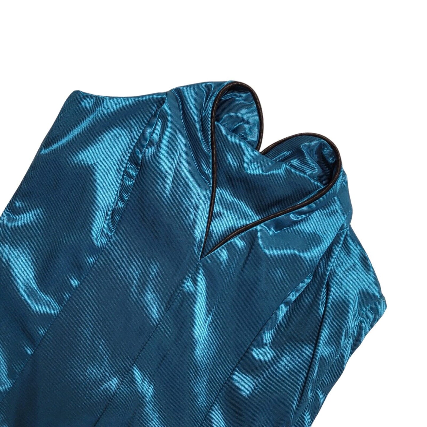 Goddiva Y2K Blue Heart Corset Party Top Womens Size 10