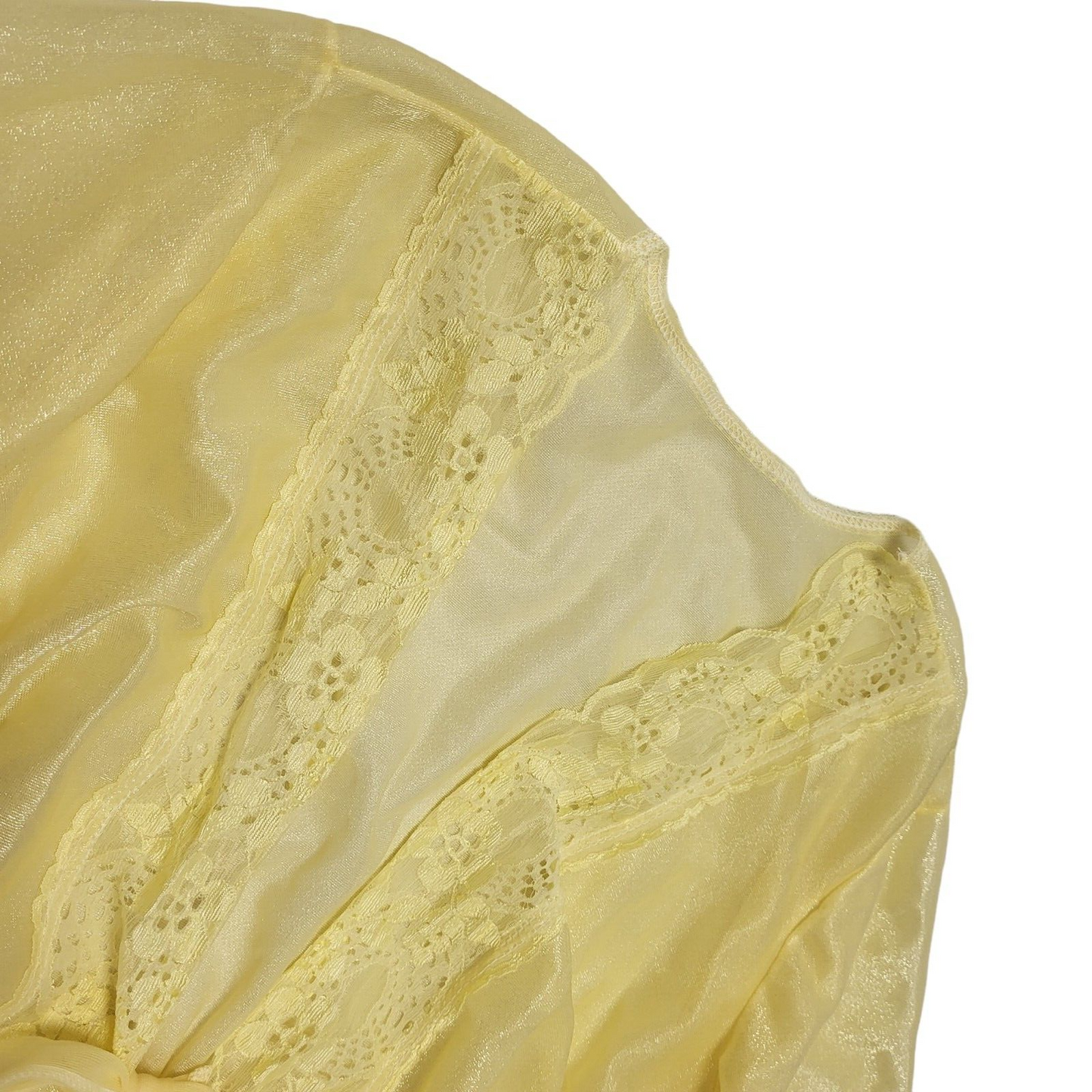 Vintage 60s Yellow 3/4 Sleeve Night Dress Women's Size 16/18