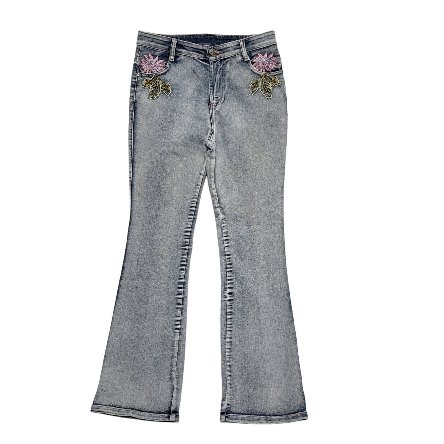 90s Vintage Skinny Bootcut Blue Denim Jeans Women's Size m 10 W29 L29