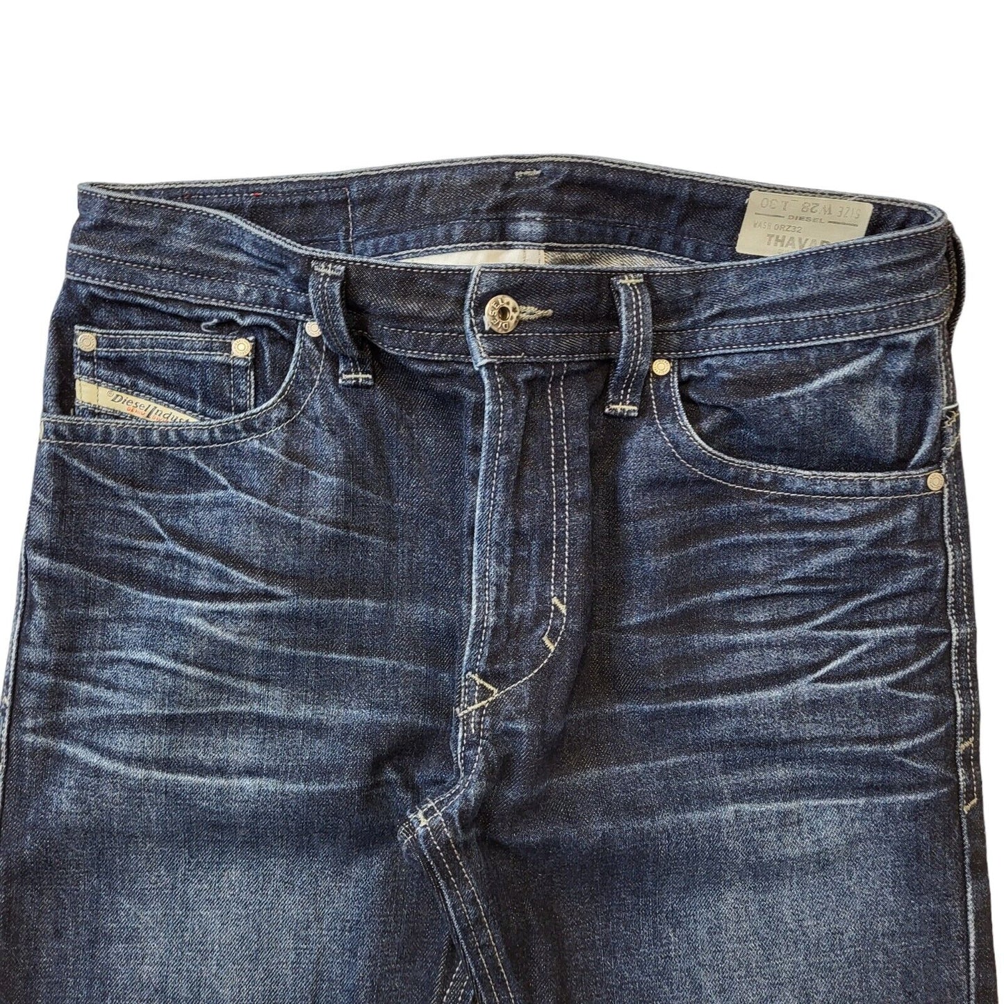 Diesel Thavar Y2k Blue Straight Denim Jeans Men's Size XS W28 L30