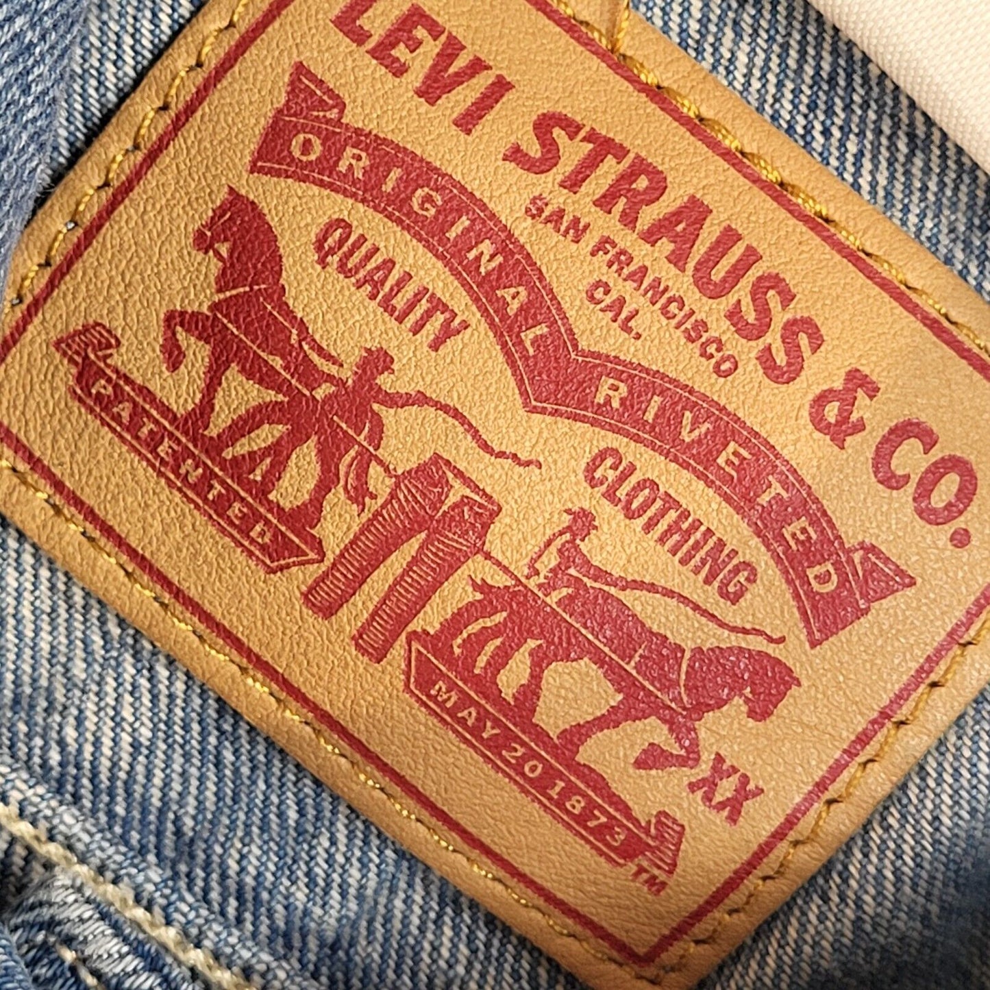 Levi's Mid Blue 90s Vintage Denim Jacket Uk Women's Size Large