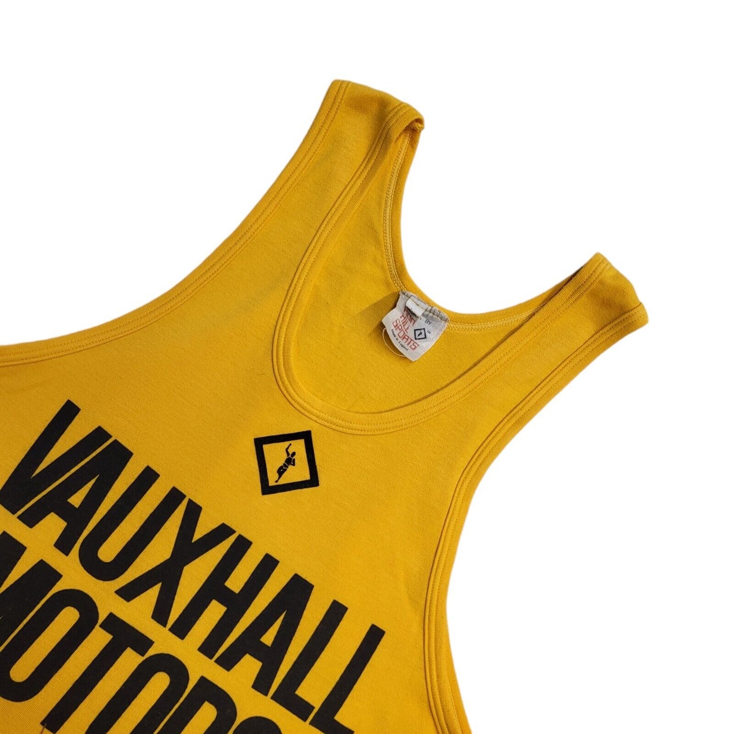 Ron Hill Sports Vintage 90's Vauxhall Motors Yellow Tank Top Women's UK M