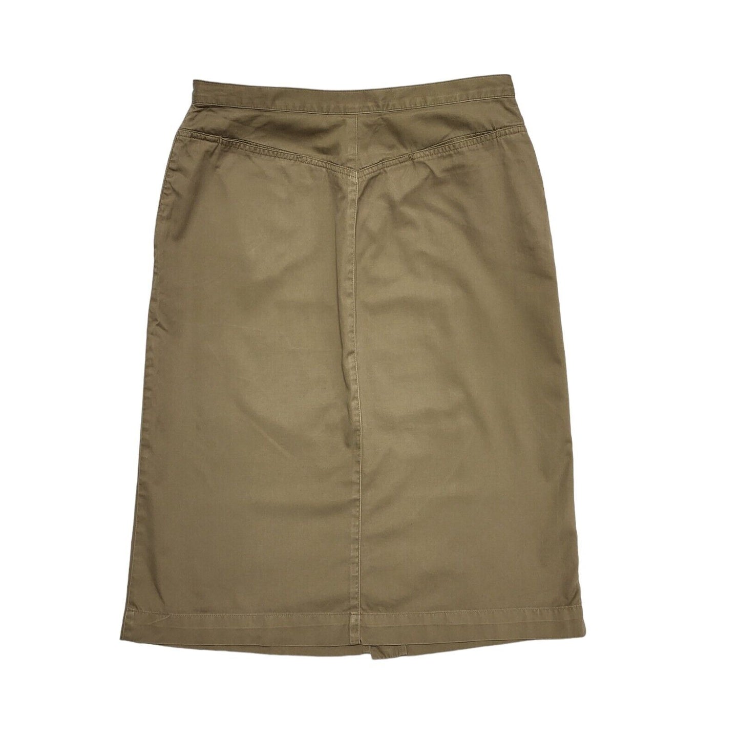 Laura Ashley Tan Skirt Button Front Slit Womens UK Size 12 W30