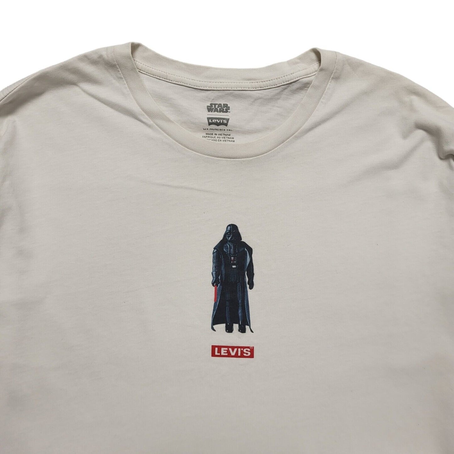 Levi's Star Wars Darth Vader White Long Sleeve T-Shirt Mens Size Large