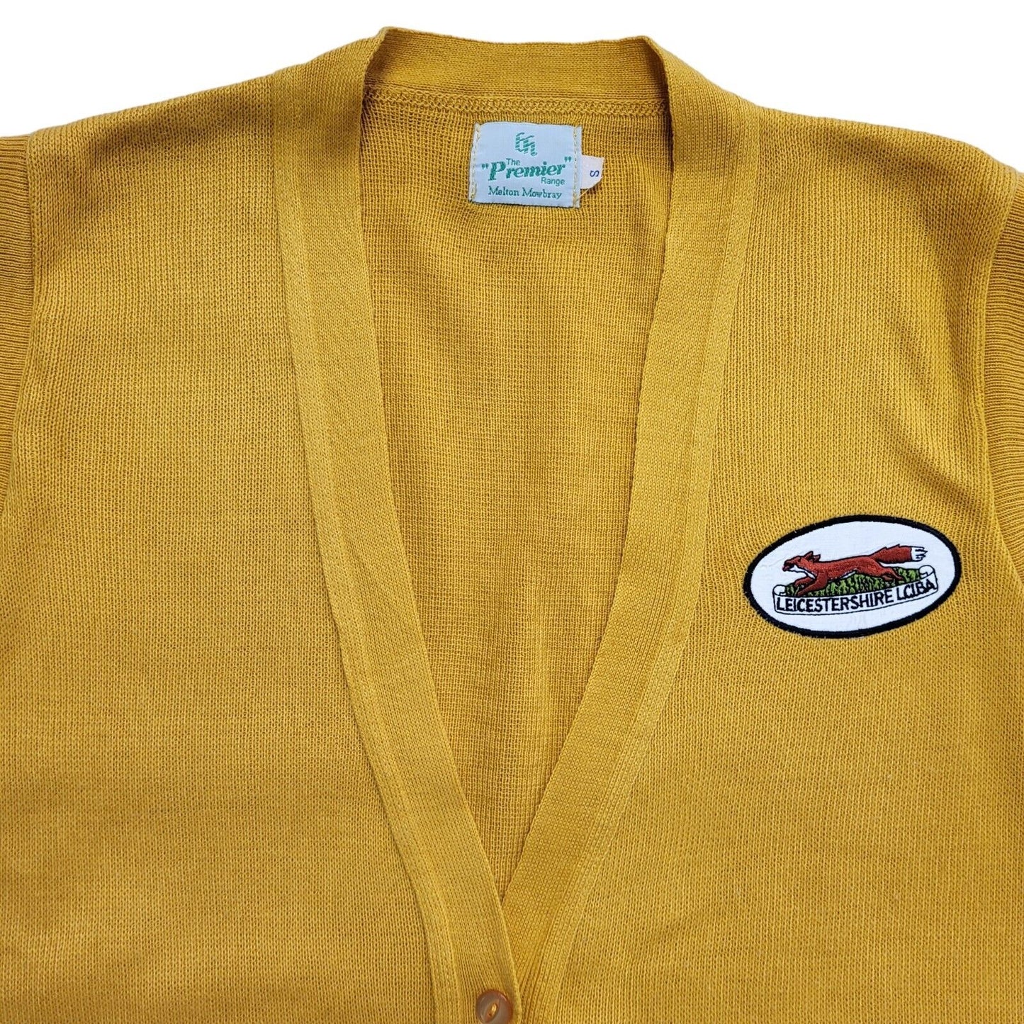 The premier Range Vintage 80s Orange Knitted Leicestershire Women's Waistcoat S