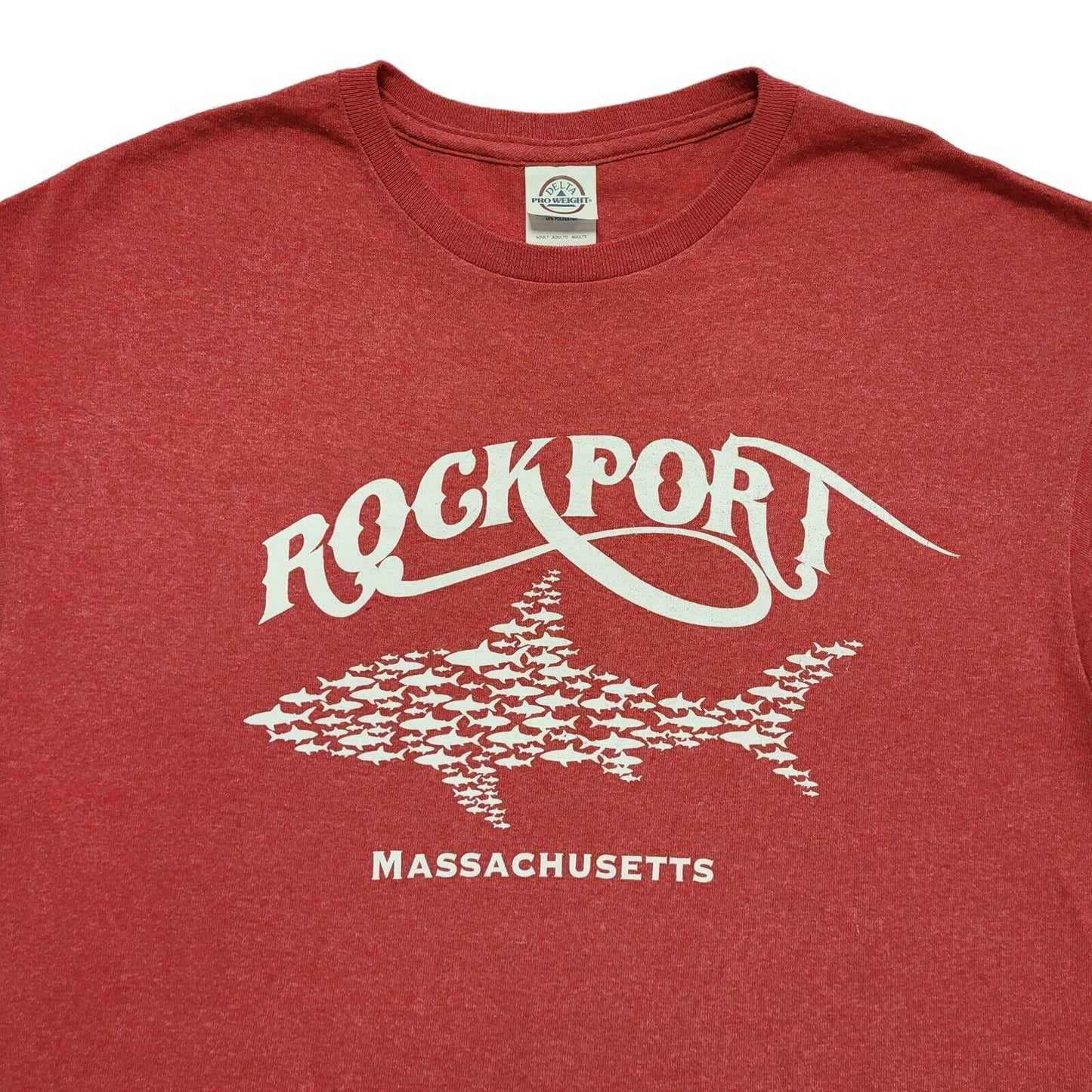 Rockport Delta Pink Vintage 90s Short Sleeve T-Shirt Uk Men's Large