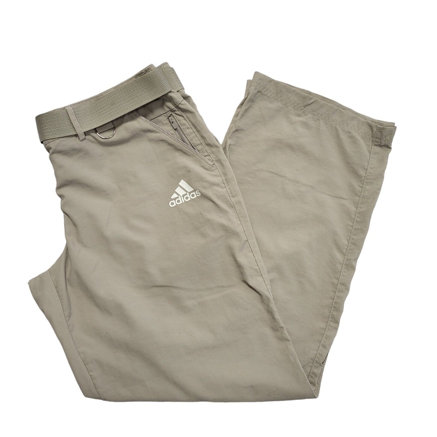 Adidas Straight Beige Active Wear Trousers Uk Women's Size 14 W32 L30