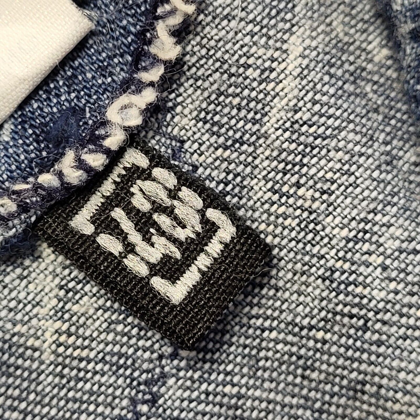 Marciano Bleach Blue 80s Vintage Button Denim Jacket Uk Women's Size 12