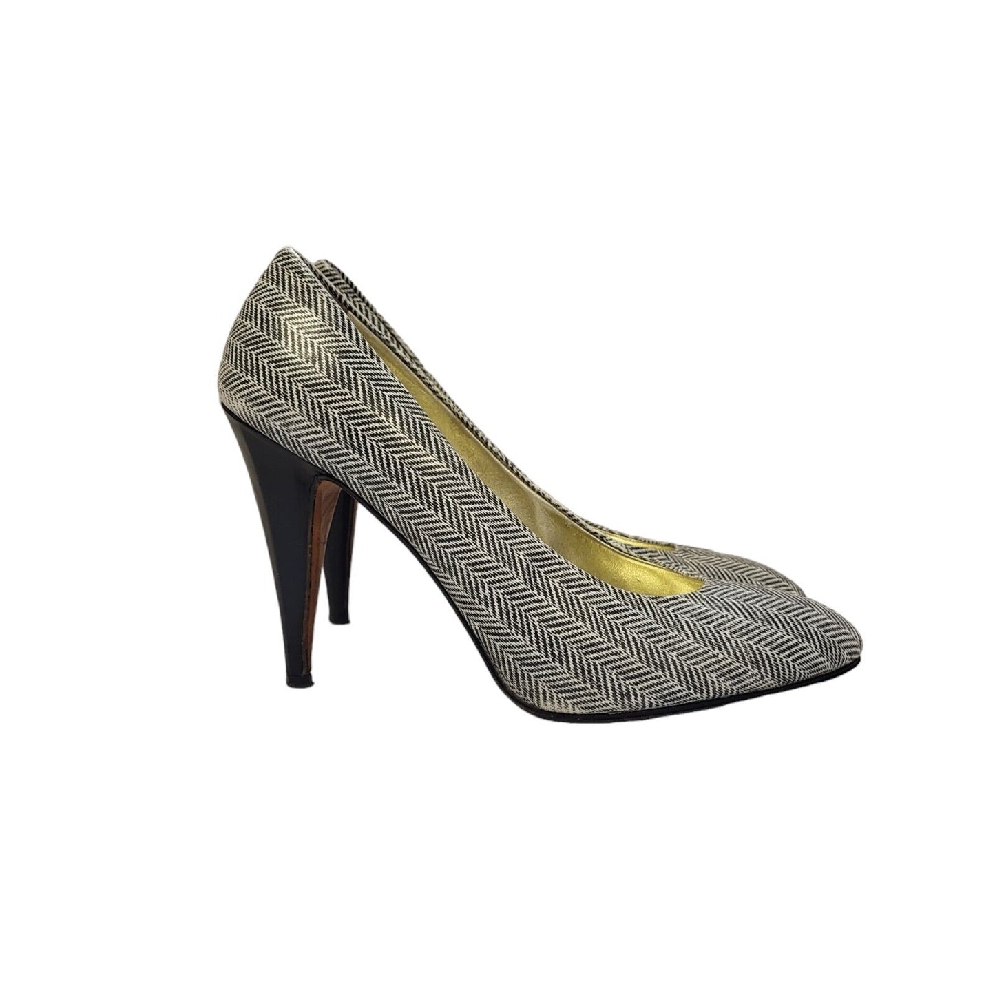Andrea Carrano Grey Vintage Slip-on Heels Shoes Uk Women's Size 5.5
