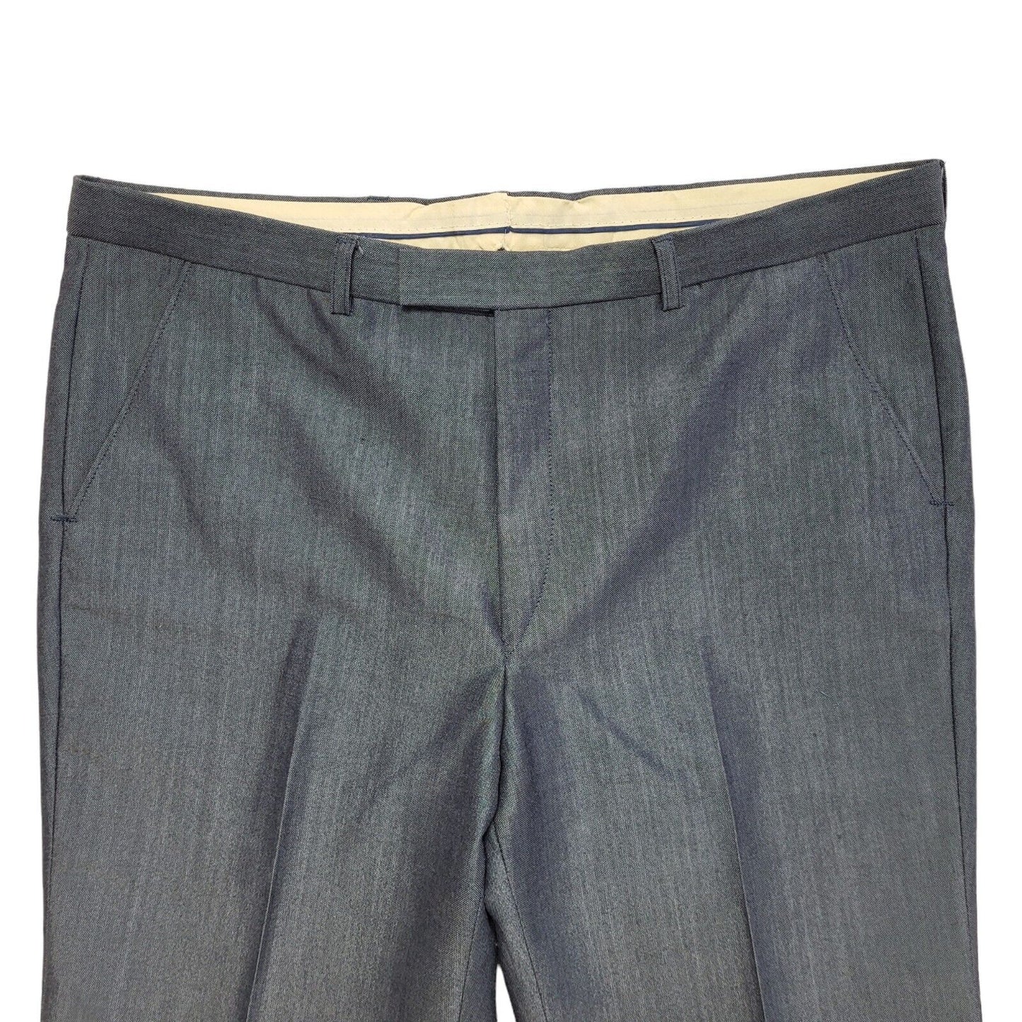 The Label Vintage 90s Blue 2 Piece Suit & Trousers Uk Men's Size L 42" W36 L31