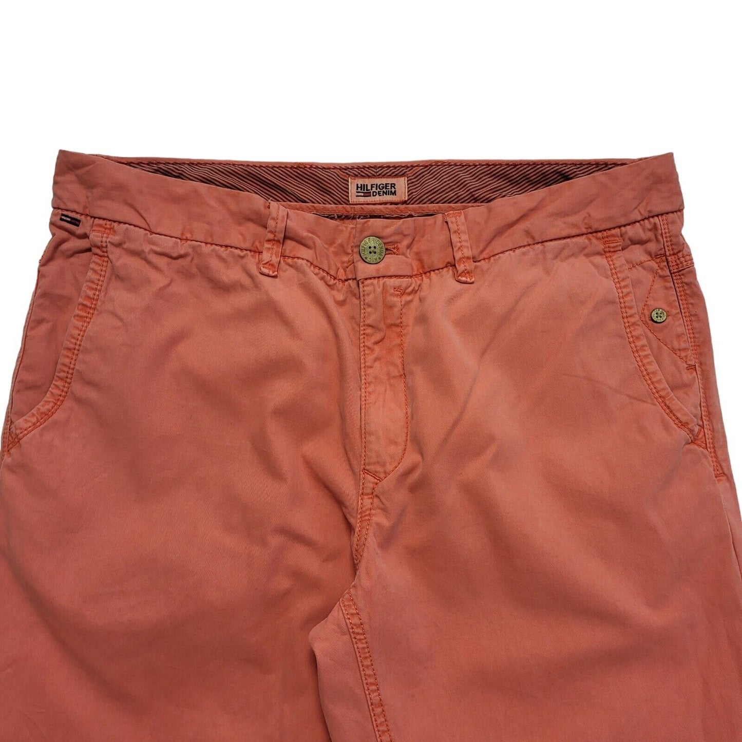 Hilfiger Denim Y2k Vintage Pink Straight Leg Chino Trousers Uk Men's XXL W38 L33