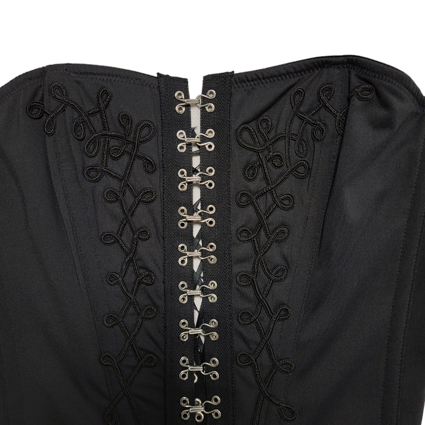 6ixty 8ight Vintage 90's Black Ruched Strapless Bandeau Top Uk Women's 12-14