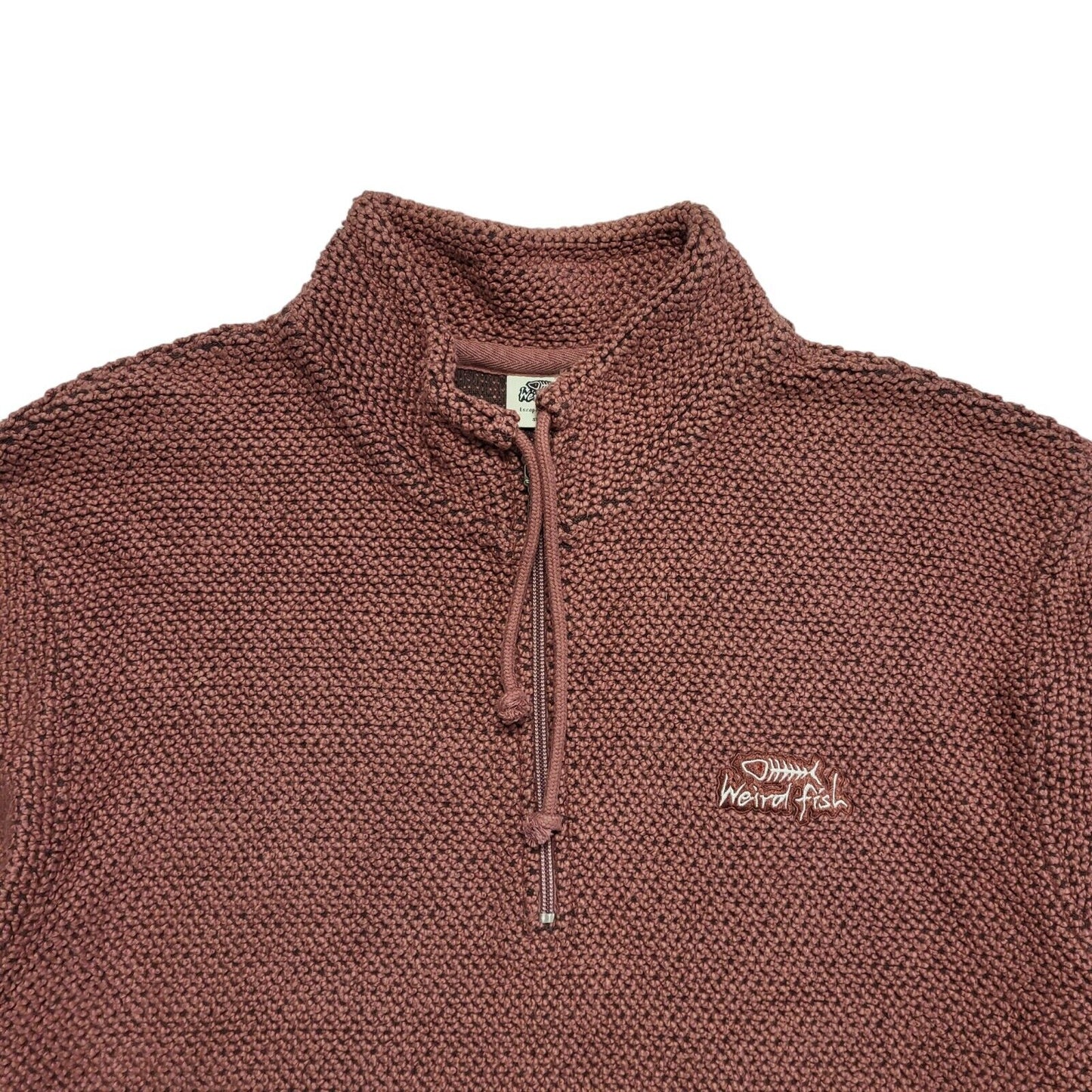 Weird Fish Pink Y2k 1/4 Zip Jumper Uk Men's Size XL