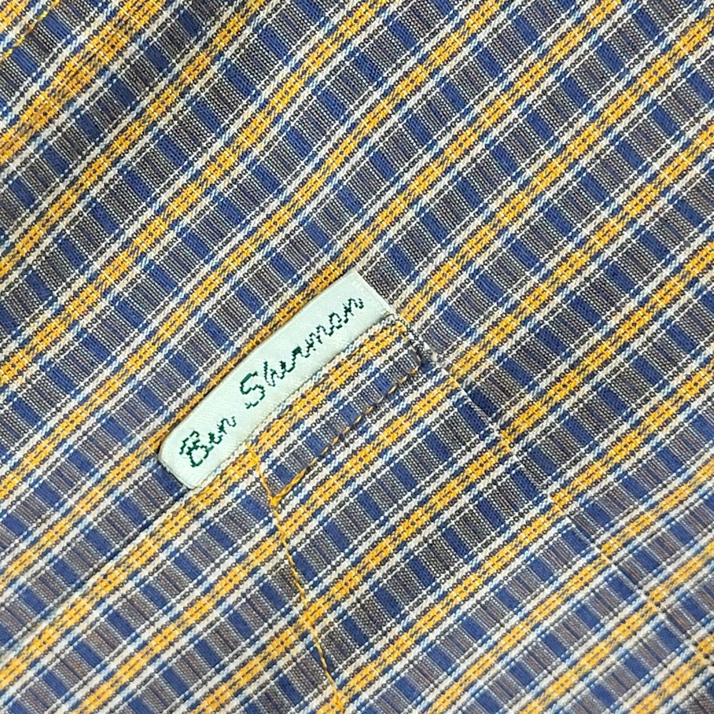 Ben Sherman Vintage 90's Purple Check Long Sleeve Shirt Men's UK L