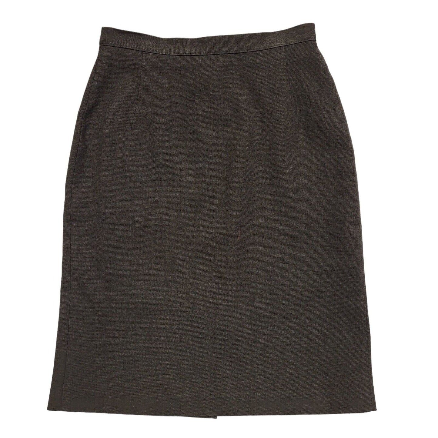Marks & Spencer Vintage 90's Brown Solid Pencil Skirt Uk Women's Size 8 W26