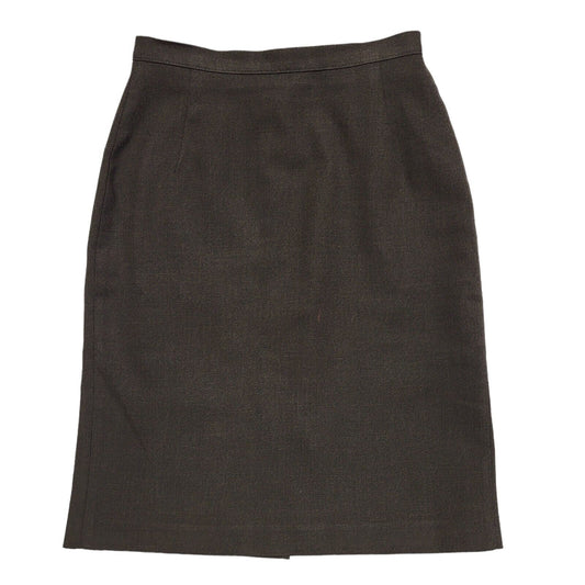 Marks & Spencer Vintage 90's Brown Solid Pencil Skirt Uk Women's Size 8 W26