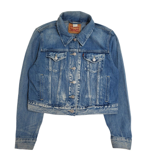 Levi's Mid Blue 90s Vintage Denim Jacket Uk Women's Size Large