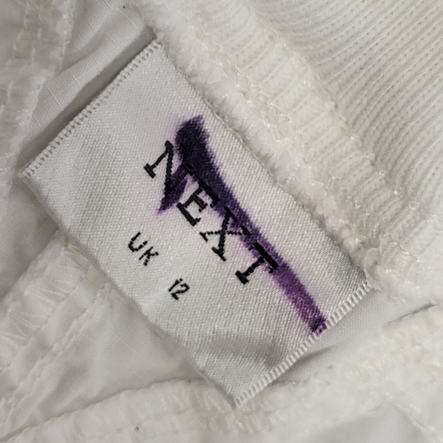 Next Vintage Y2k White Straight Cargo Trousers Uk Women's 12 W30 L31