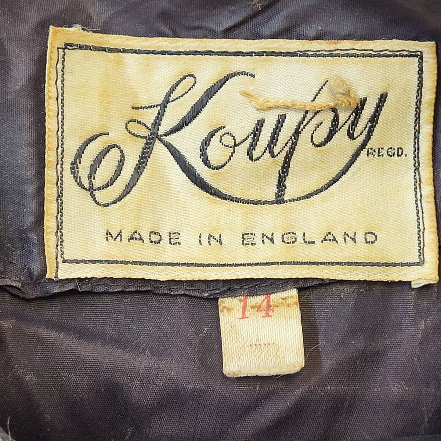 70s Vintage Koupy Grey & Brown Striped Jacket & Dress Women's Size 14 Eu 42