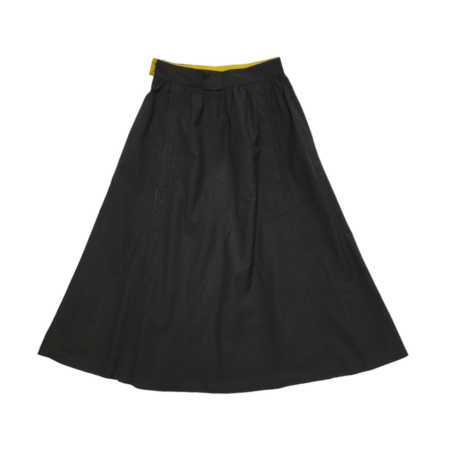 Ravens Black & Yellow 80s Vintage Skirt Uk Women's UK Size 14