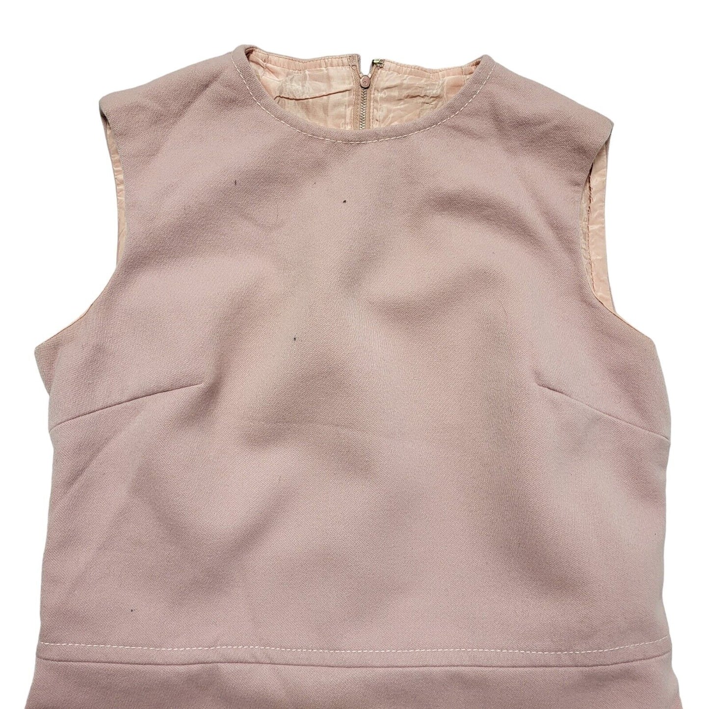 Vintage 80s Pink Sleeveless Bodycon Dress Uk Women's Size 10
