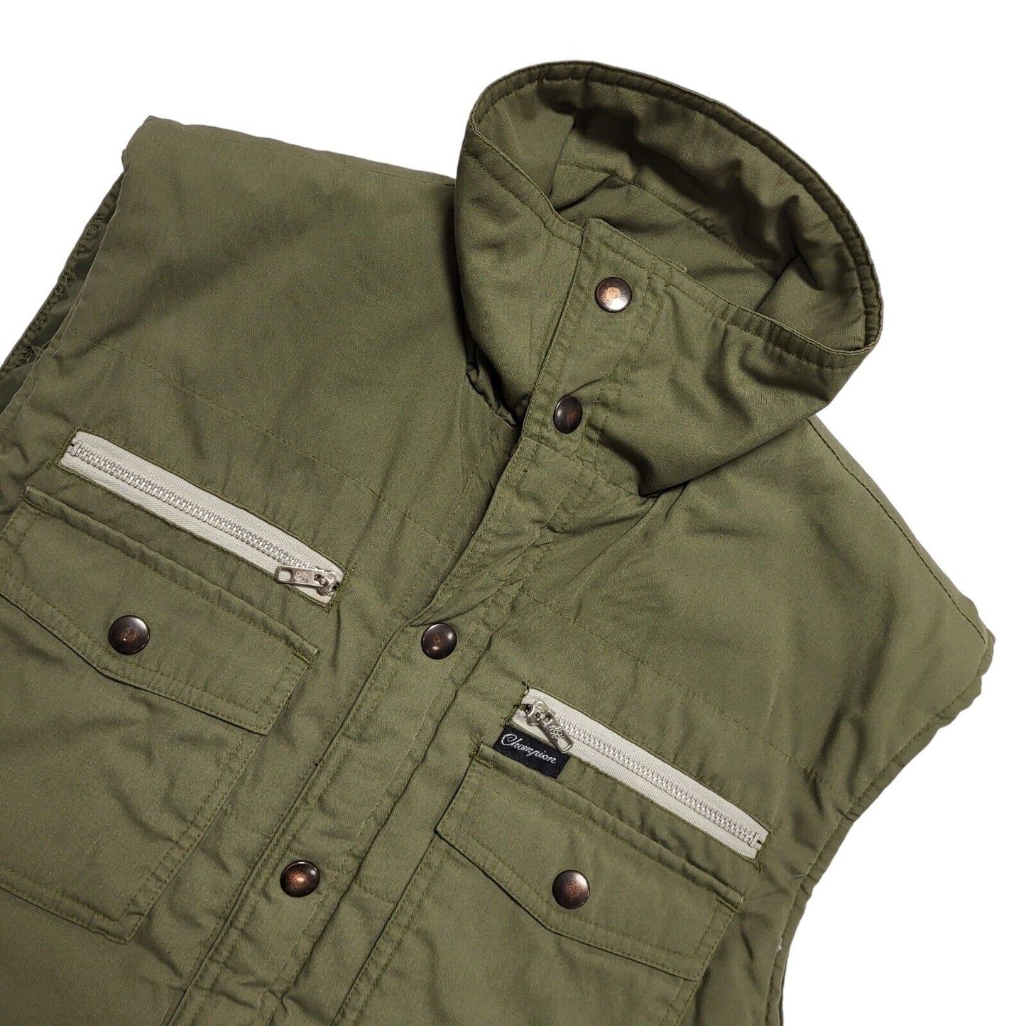 Champion Vintage 90's Green Waistcoat Gilet Uk Men's Size Medium