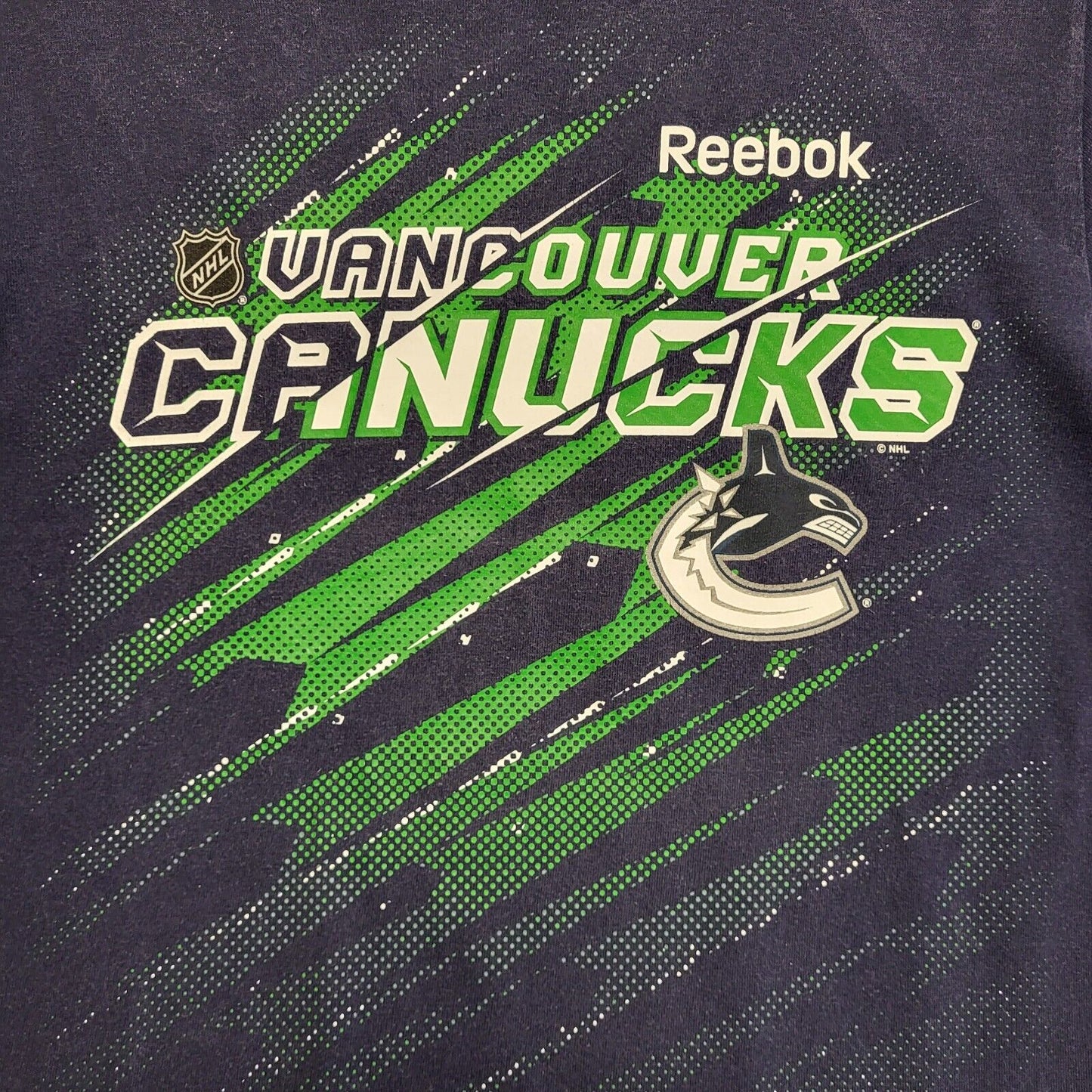 Reebok Vintage 90s Blue Vancouvers Canucks Short Sleeve T-Shirt Mens M