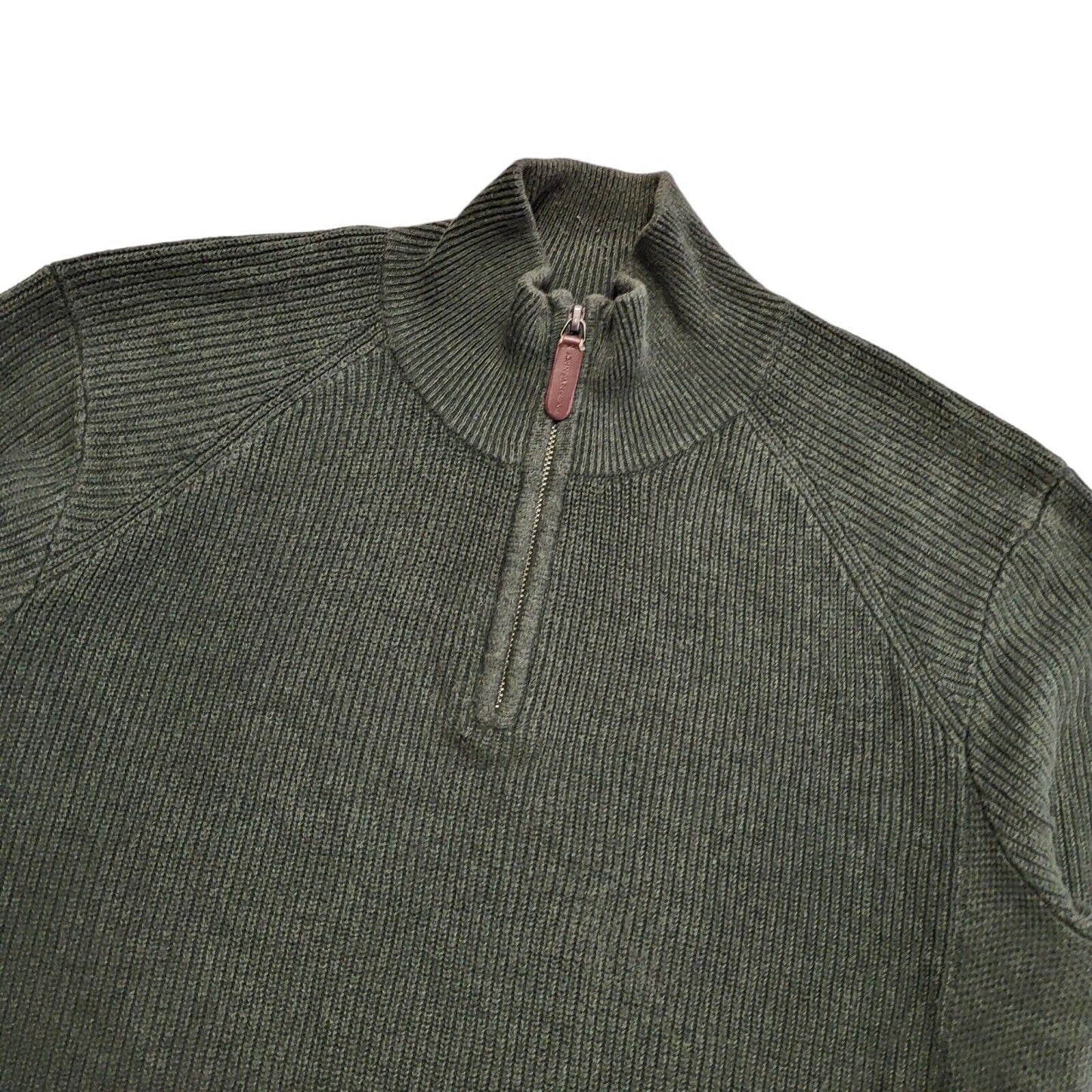 John Partridge Green Vintage 90s 1/4 Zip Jumper Uk Men's Size M