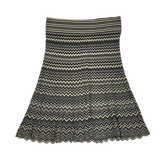 Kookai Y2K Vintage Grey Zigzag A-Line Skirt Women's Size L 12 W30