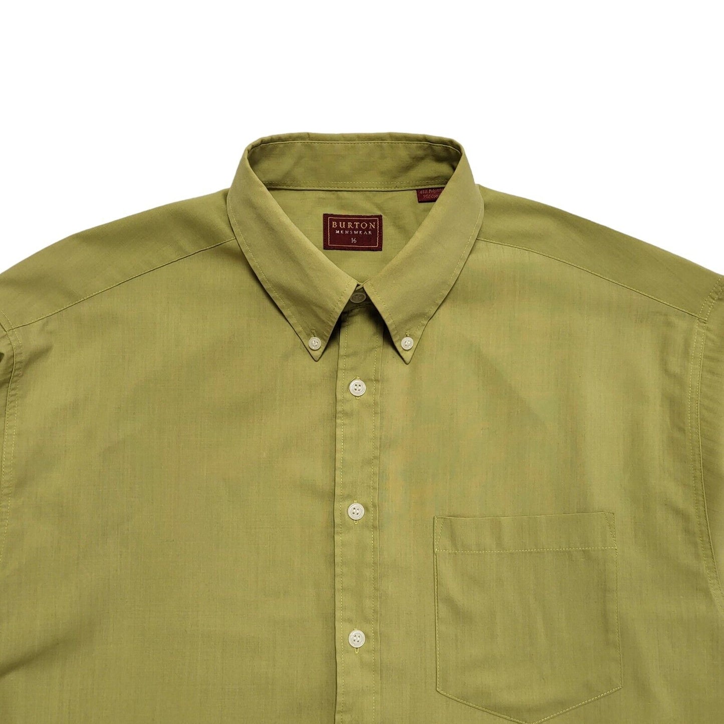 Burton 90's Vintage Green Long Sleeve Shirt Uk Men's Size Large