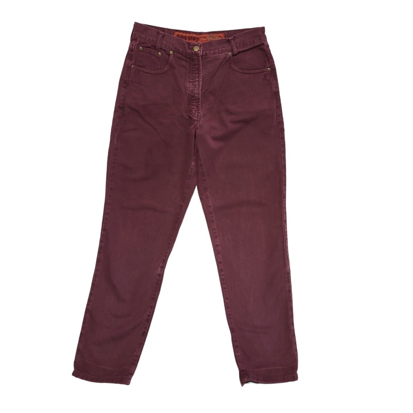 101 Stop 90s Burgundy Straight Leg Denim Jeans Men's Size M W33 L31