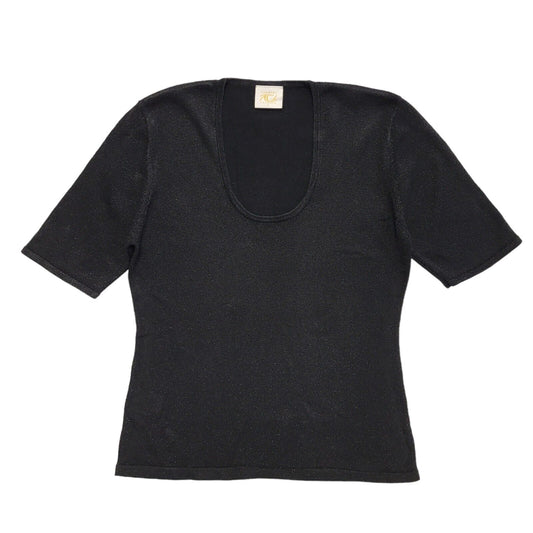 Country Casuals Vintage 90s Black Round Neck T-Shirt Uk Women's Size L