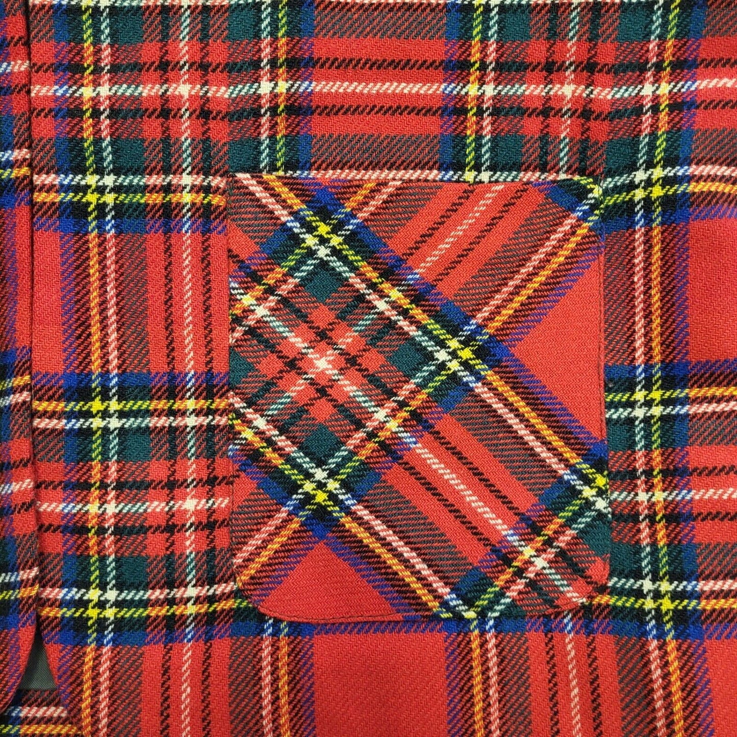 Laird Portch Red Tartan Open Front Waistcoat Uk Women's Size 10
