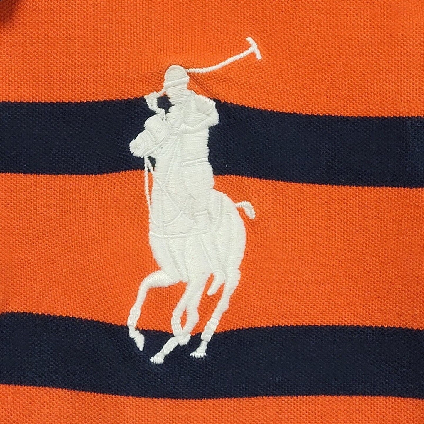Polo Ralph Lauren Y2K Orange Relaxed Fit Polo Top Shirt Women's Size M