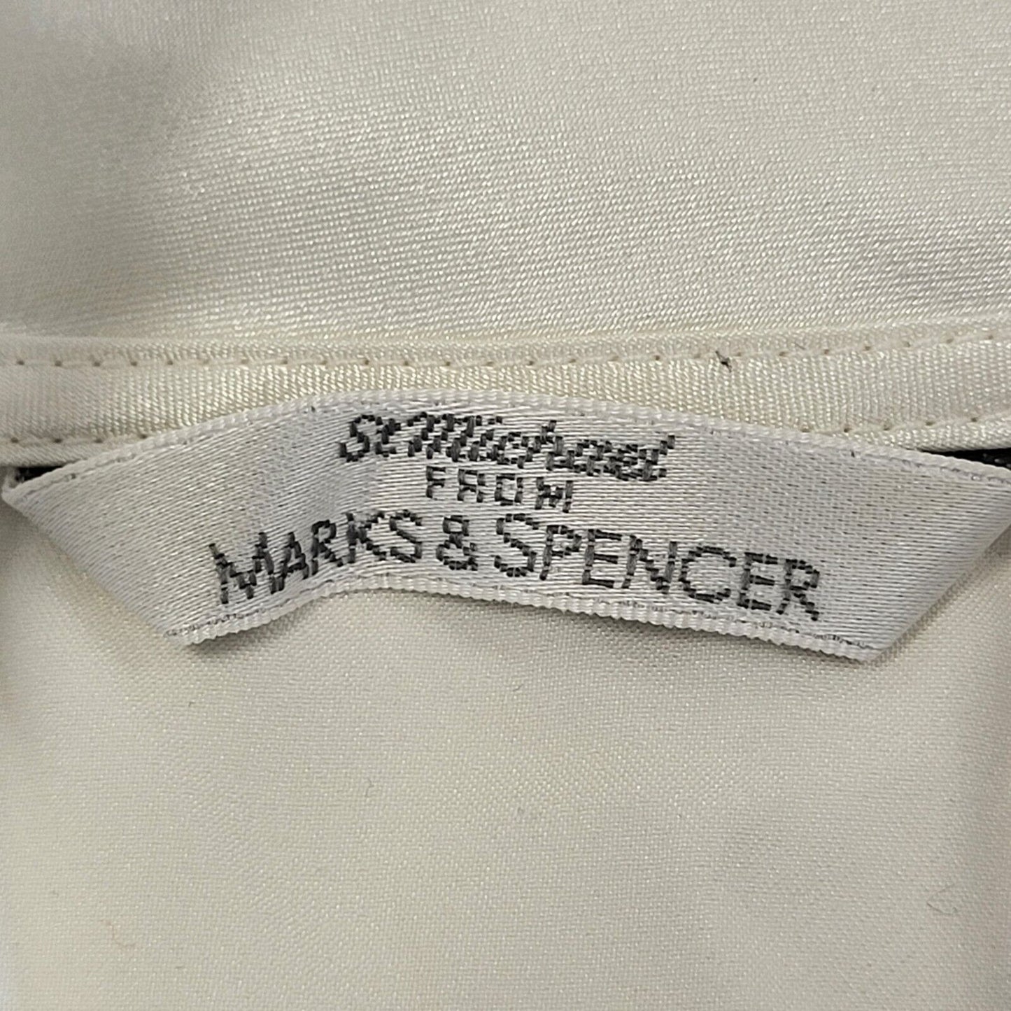 Marks & Spencer 90s Vintage White Long Sleeve Night Shirt Women's Size 12-14