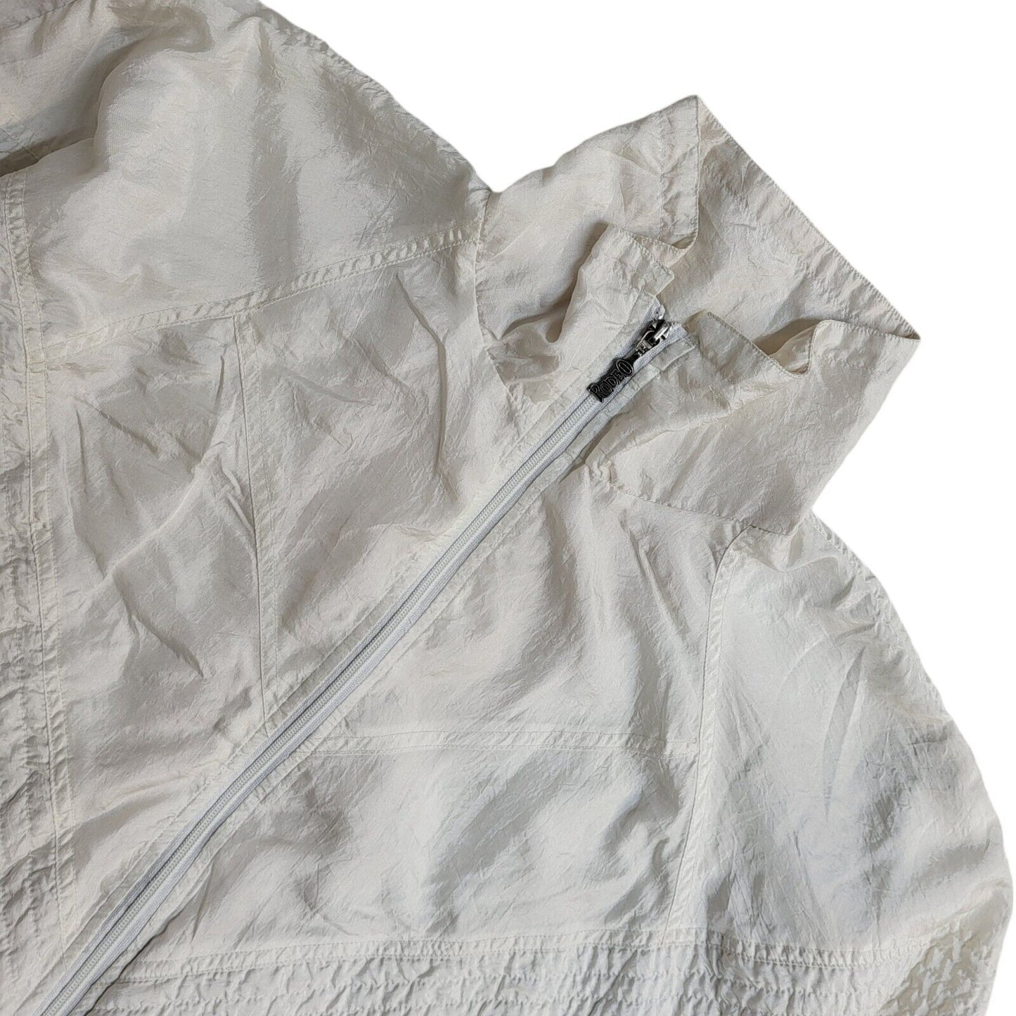 Rodeo Vintage 80s White Shell Jacket Uk Women's Size 18