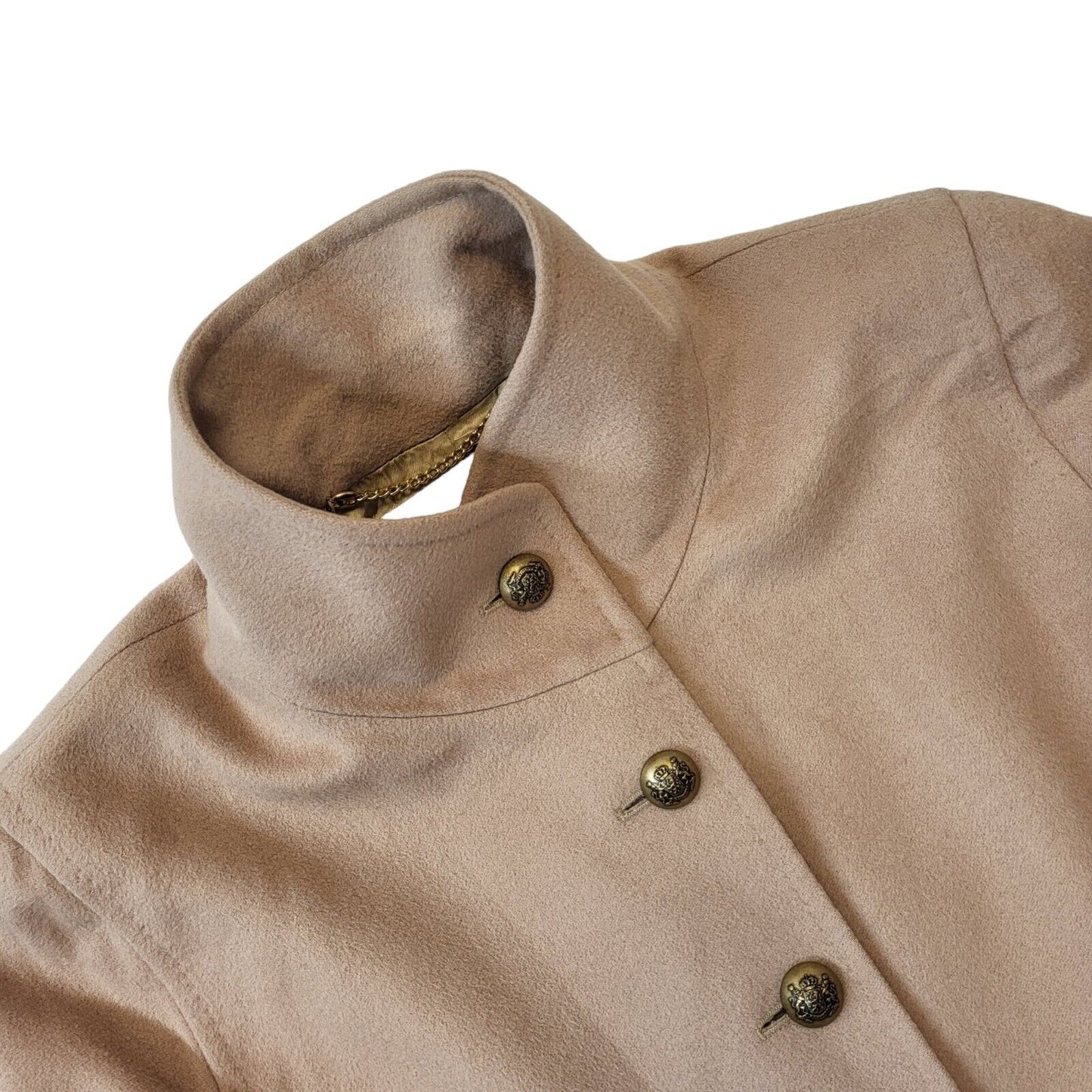 Jaeger 80s Vintage Beige Button Up Women's Coat Size 14