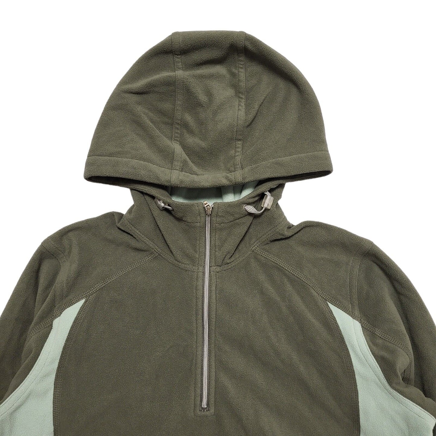 The North Face Hooded Green 1/4 Zip Fleece Womens UK Medium