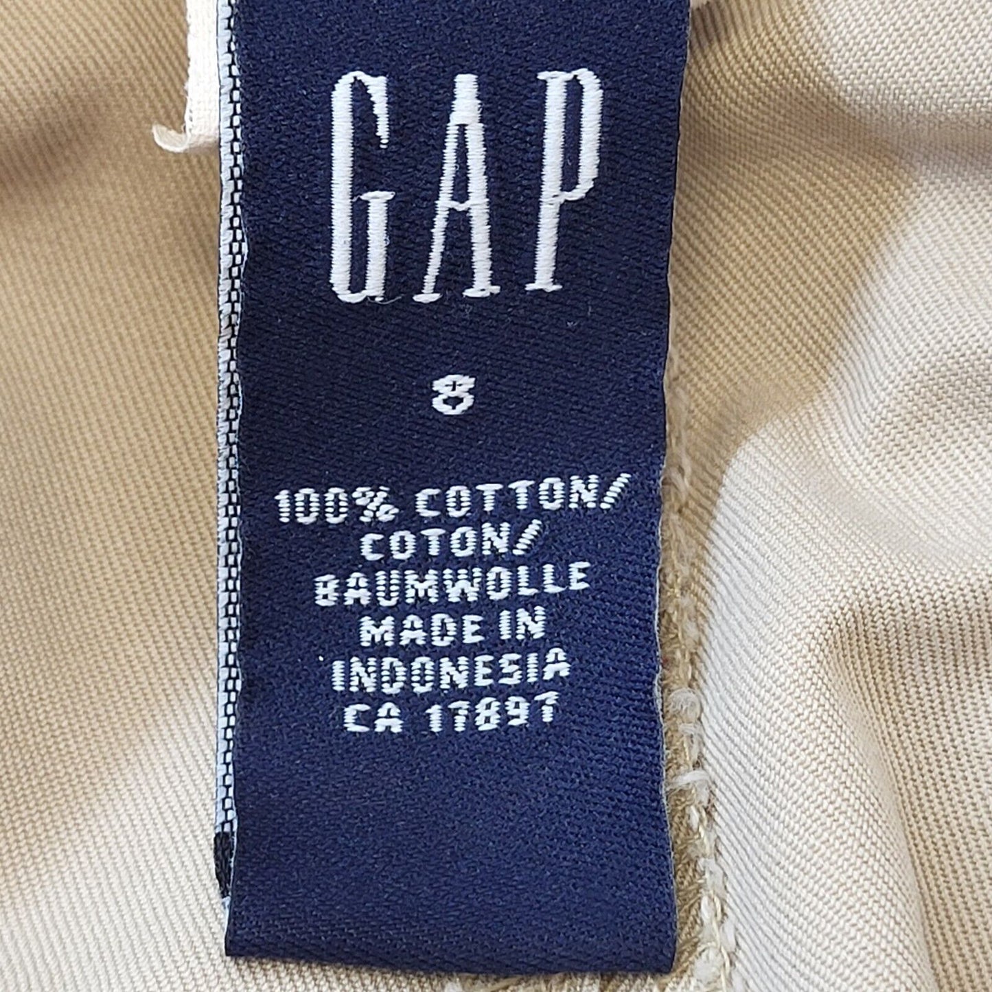 Gap 90s Vintage  Beige Cropped Trousers Women's Size 8 W26 L23