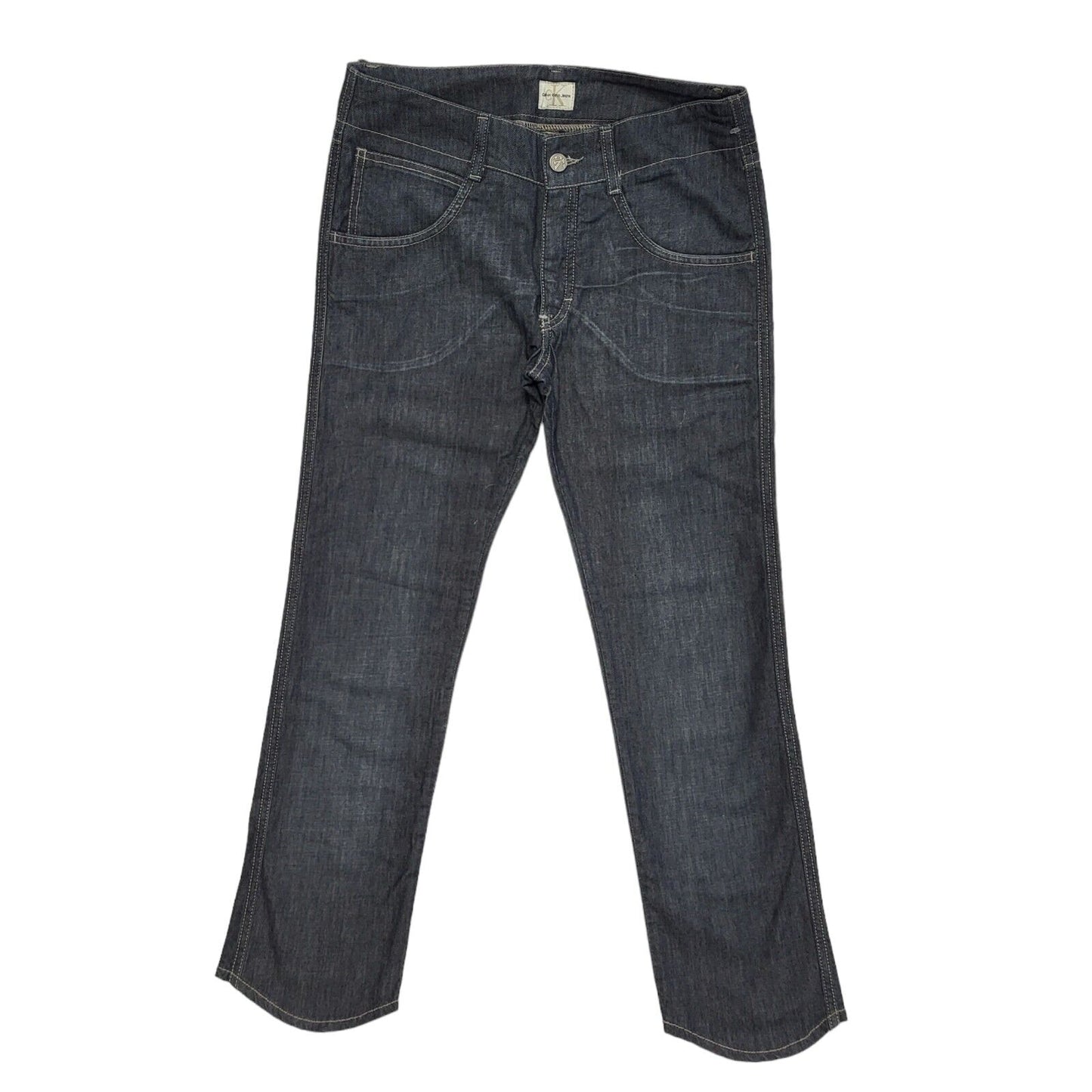 Calvin Klein 90s Vintage Dark Blue Straight Denim Jeans Uk Women's 8 W27 L26